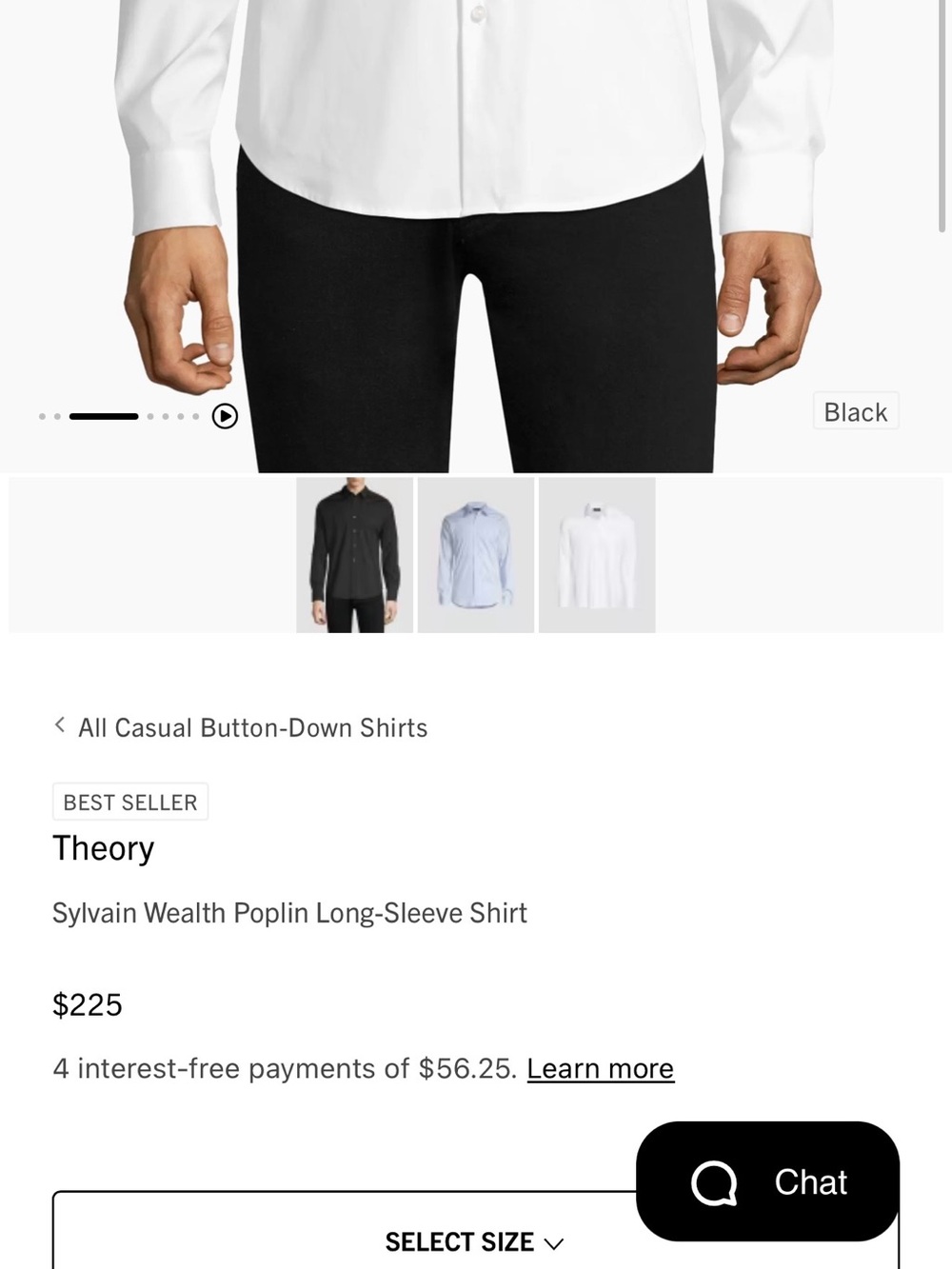 Theory Sylvain Wealth Men's White Button Down Dress Shirt - Picture 7 of 7
